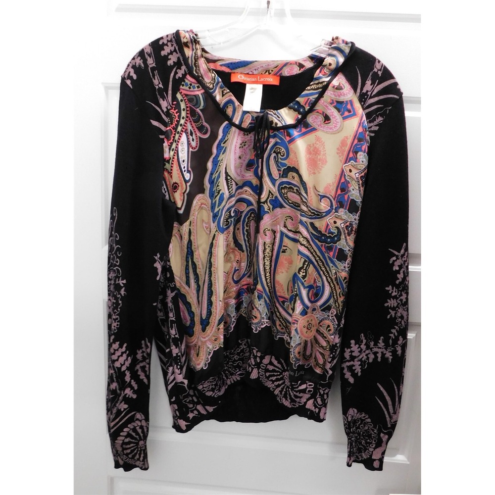 Christian Lacroix‎ Italy Multi Long Sleeve Topsz XL